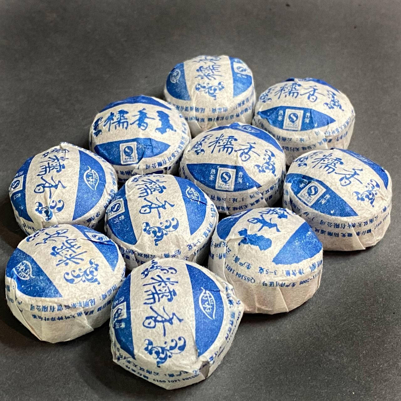 

Шу Пуэр Мини точа Клейкий рис Чай "Сян Туо" 2018 год 10 шт по 5 грамм