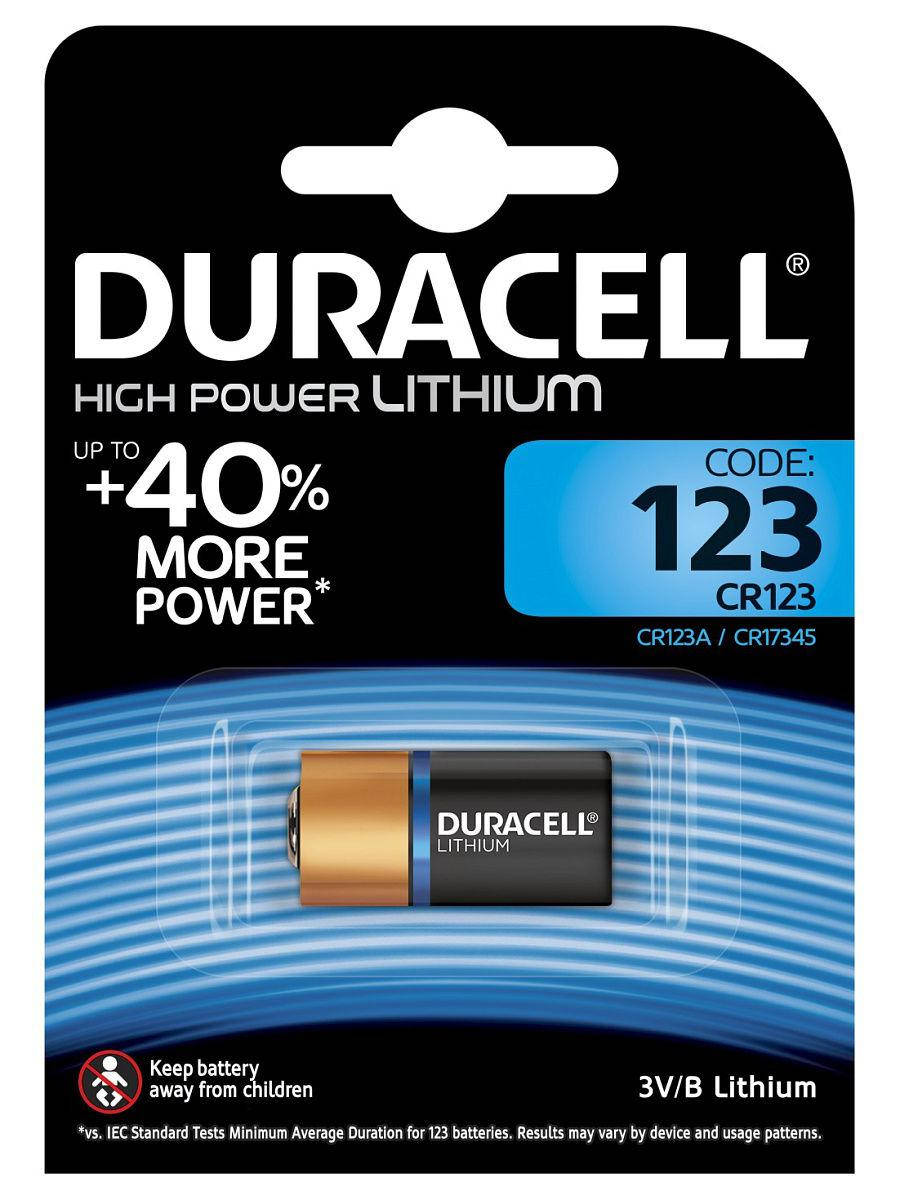 

Батарейка Duracell ULTRA Hight Power Lithium CR123 3V