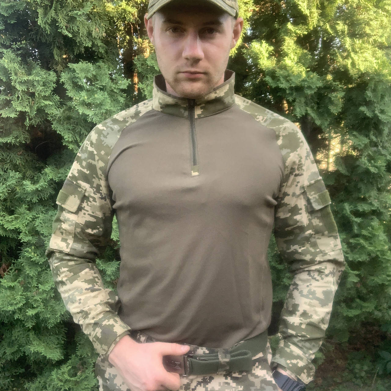 

Рубашка пиксельная Убакс, Рубашка пиксель тактическая Ubacs, летние военные рубашки для армии ВСУ 48-50 р., Песочный