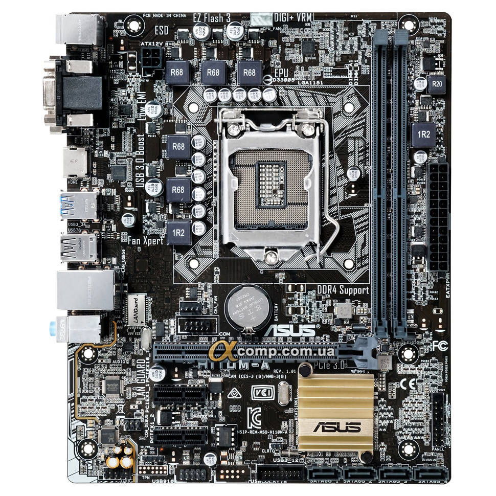 

Материнская плата Asus H110M-A (1151 • H110 • 2×DDR4) БУ