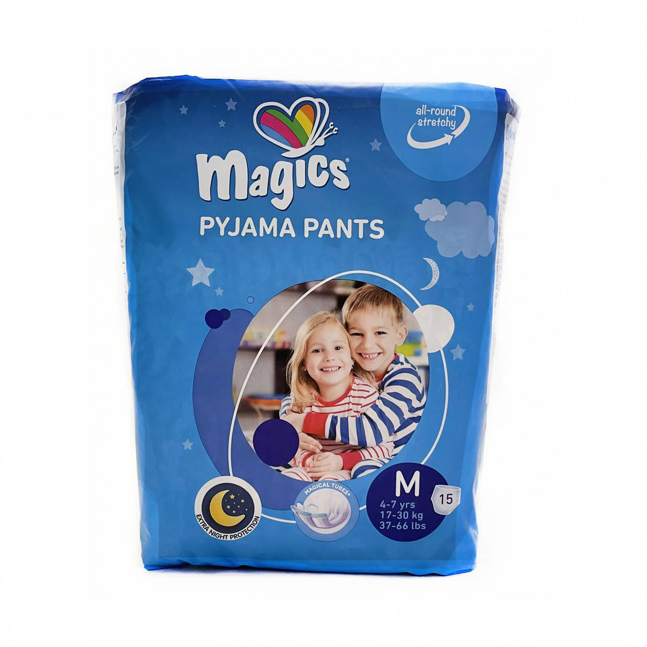 

Підгузки-трусики Magics Розмір M, 17-30 кг, Вік 4 - 7 років, 15 шт