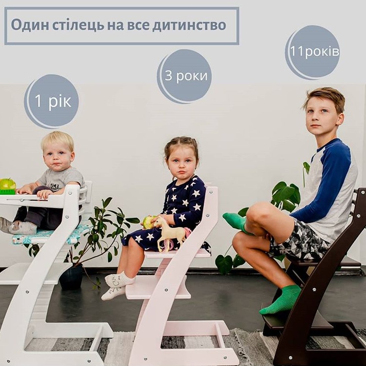 

Детский растущий стул. Регулируемый стул от 1 года до 16 лет.