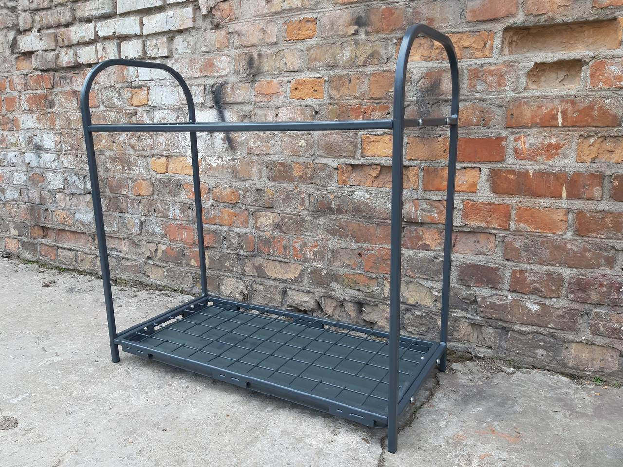 

Стойка для садового инструмента с поддоном темно-серая