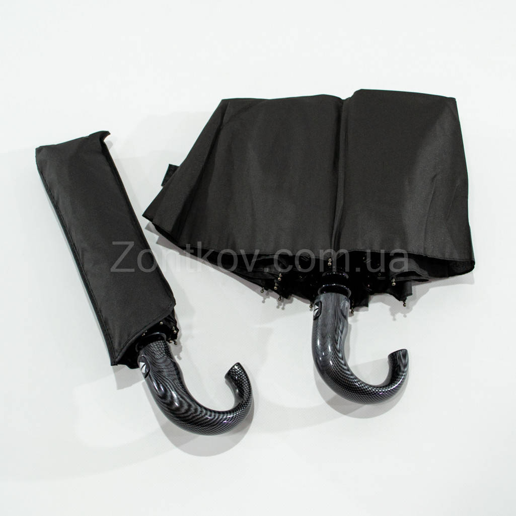 

Мужской зонт полный автомат крючком, Черный