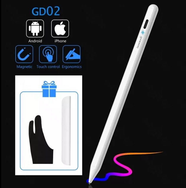 

Универсальный активный стилус для планшета и телефона, Белый