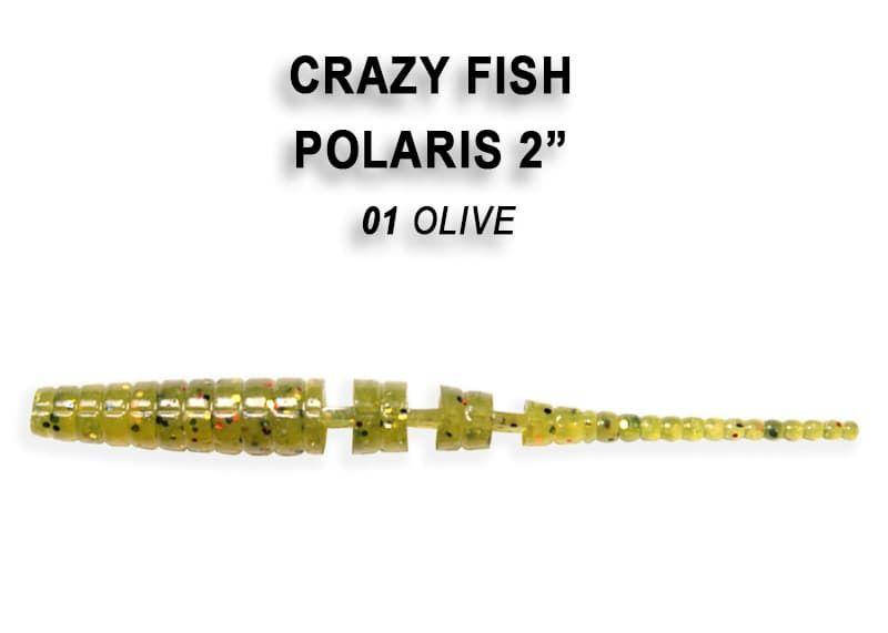 

Съедобный силикон Crazy Fish Polaris 2.2" 17-54-1-6 кальмар
