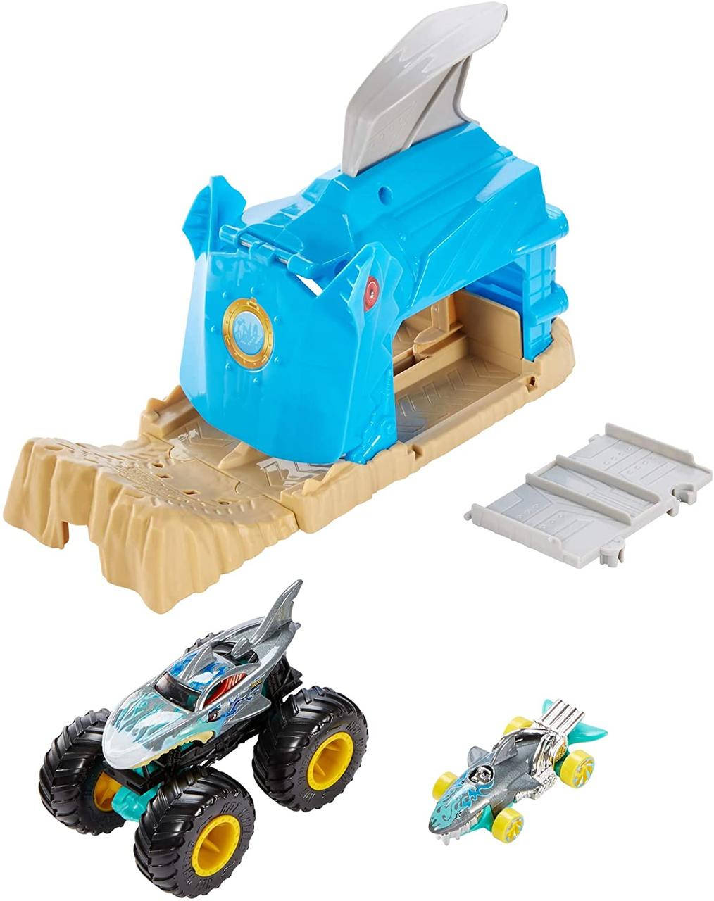 

Трек Хот Вилс Пусковой гараж Акула Hot Wheels Monster Truck Pit & Launch Playsets