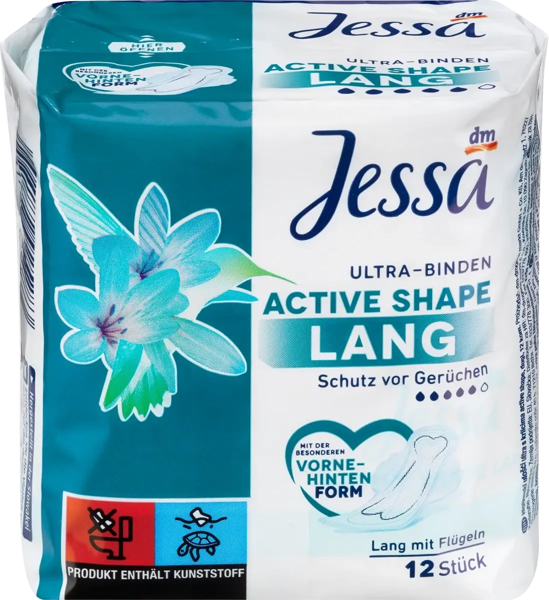 

Гигиенические прокладки с крылышками Jessa Ultra-Binden Active Shape Lang, 12 шт.