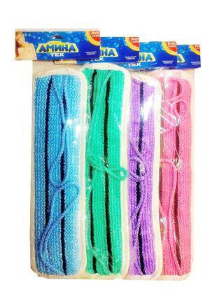 

Мочалка банная для тела с ручками ТРИдоДЫР вязанная, Разные цвета