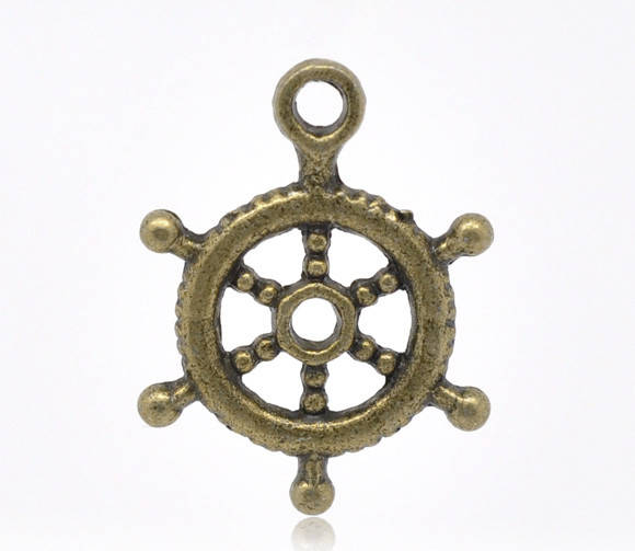 

Подвеска Судовой Руль, Фурнитура, Цинковый сплав, Античная бронза, 15 mm х 20 mm