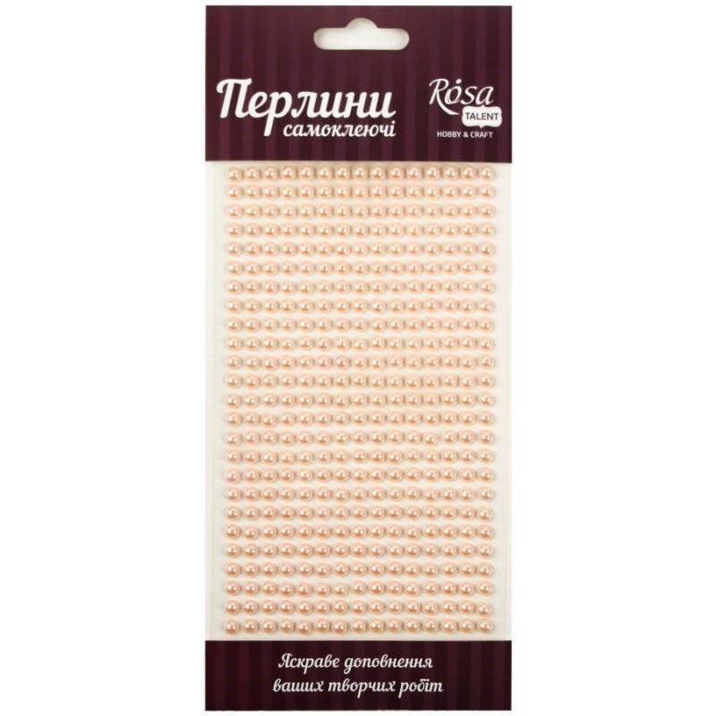 

Перлини самоклеючі, Рожеві, 5мм, 375шт, ROSA Talent