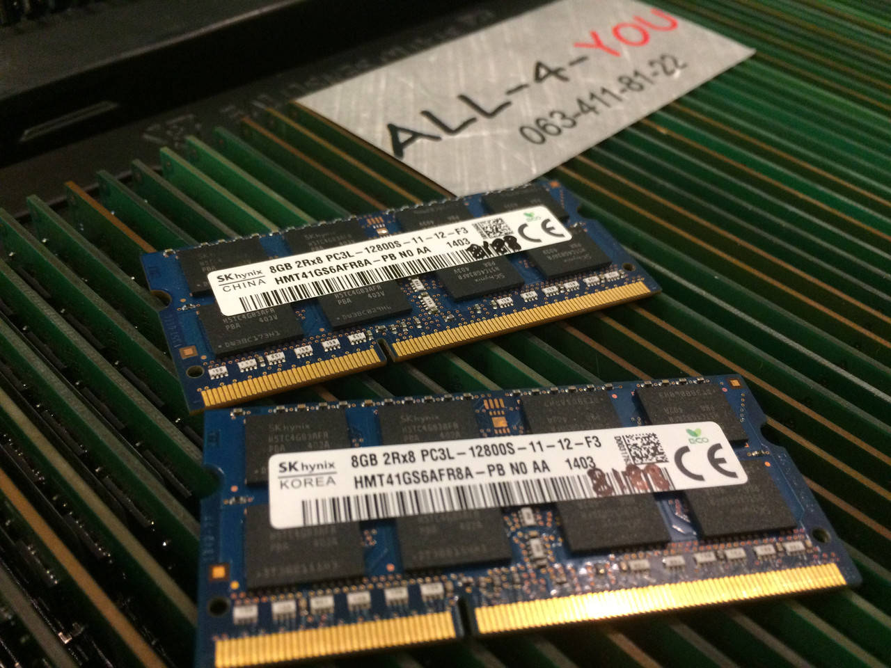

Оперативна пам`ять HYNIX DDR3 8GB SO-DIMM 1.35V 2Rx8 PC3L 12800S 1600mHz Intel/AMD