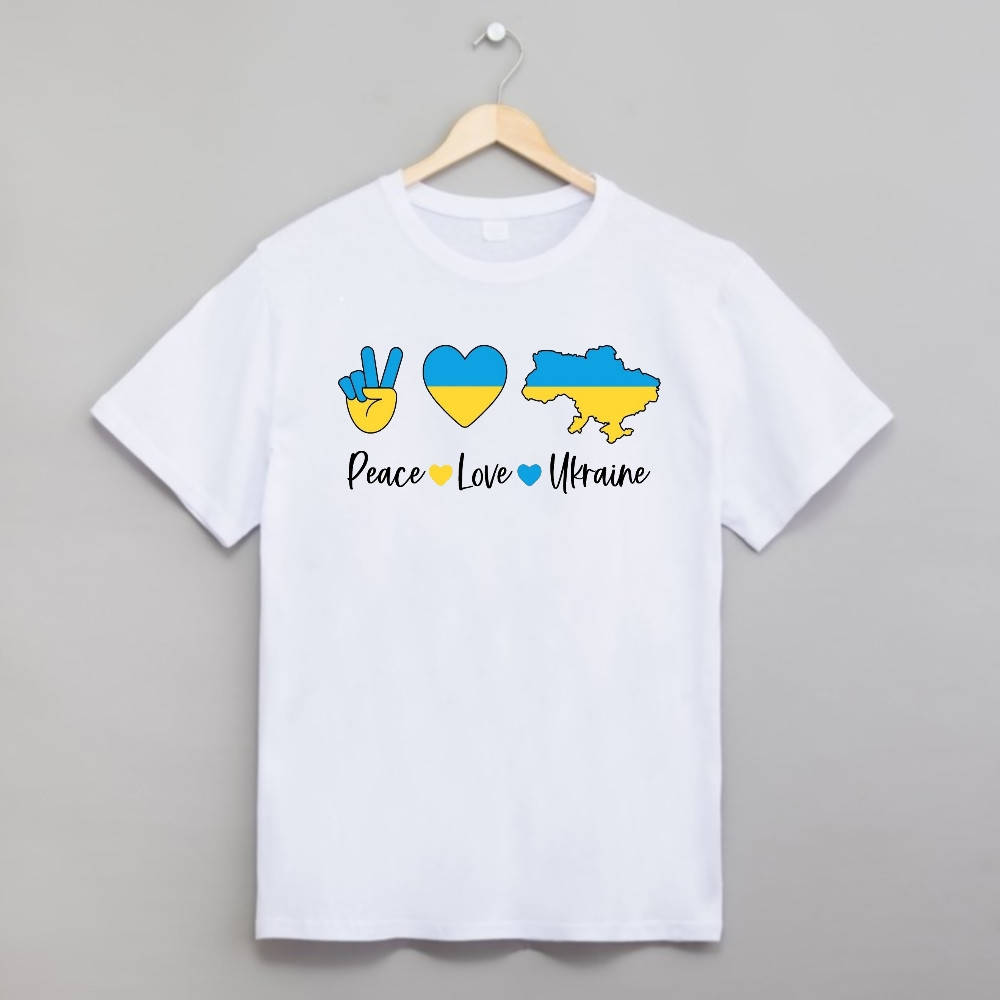 

Футболка жіноча "Любіть Україну " 42, Белый