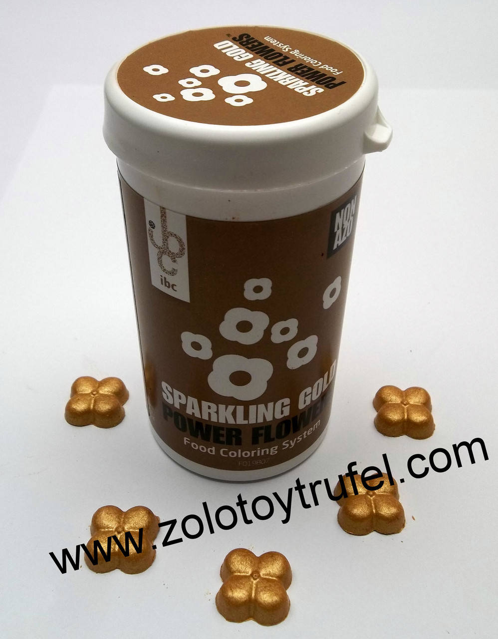 

Краситель для шоколада "Блестящий золотой " 1 шт. Power Flower Sparkling Gold
