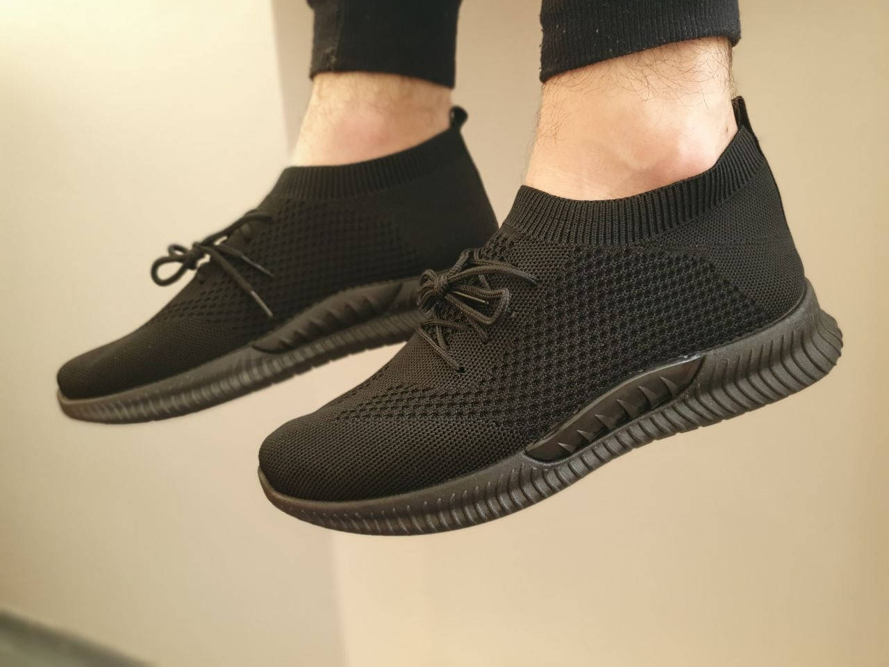 

Мужские кроссовки сетка/текстиль летние 46, Черный