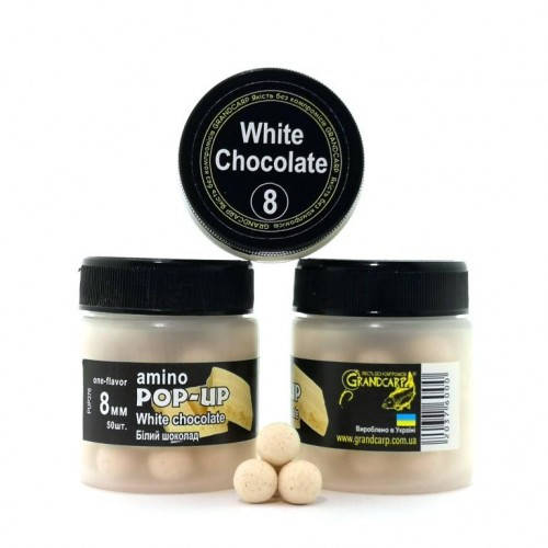 

Бойлы плавающие White Chocolate (Белый шоколад) 8мм Amino pop-up 50шт