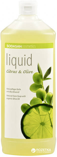

Органическое бактерицидное жидкое мыло Sodasan Citrus-Olive 1 л (4019886077163)