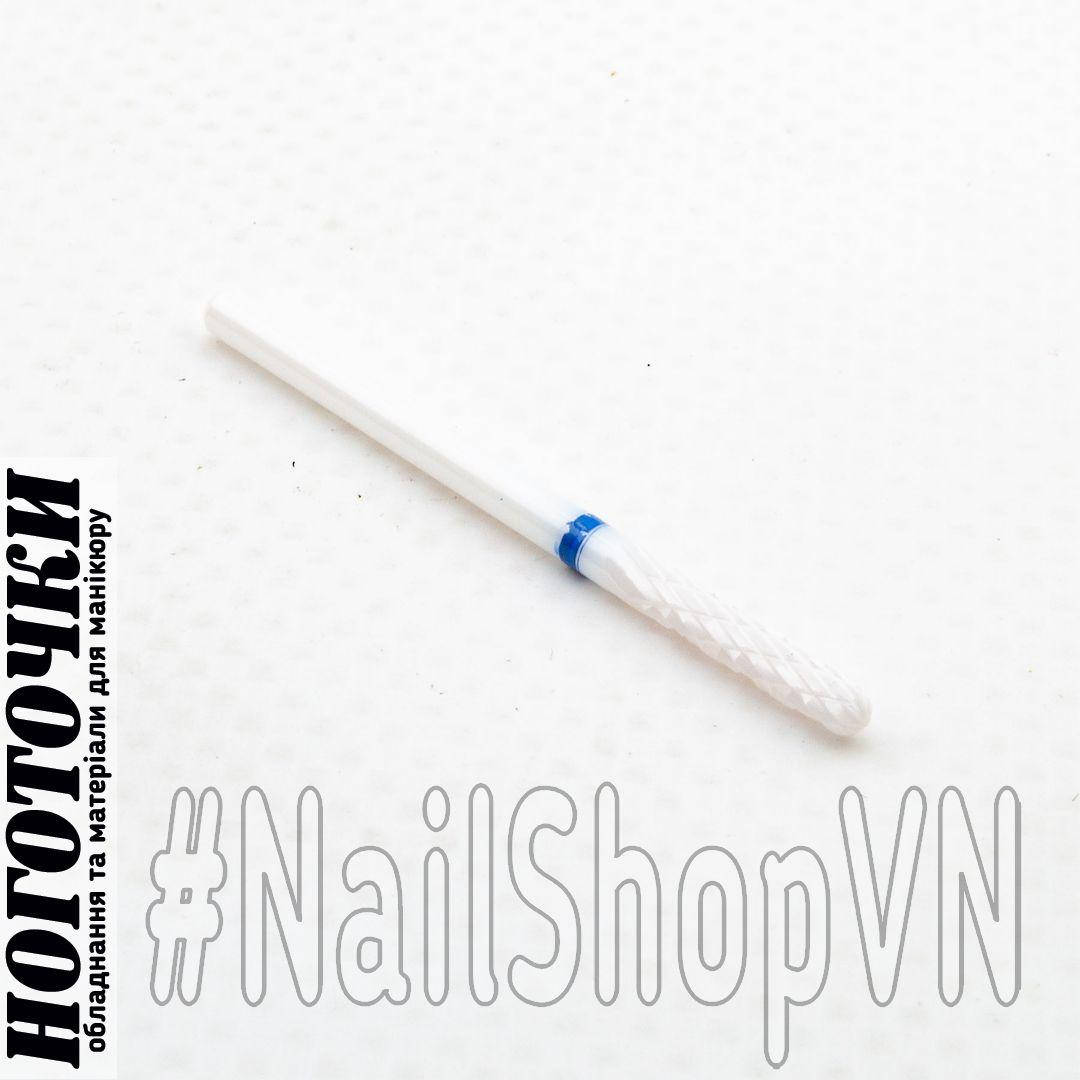 

Фреза керамическая белая цилиндр Small Barrel Ball средняя насечка, Белый