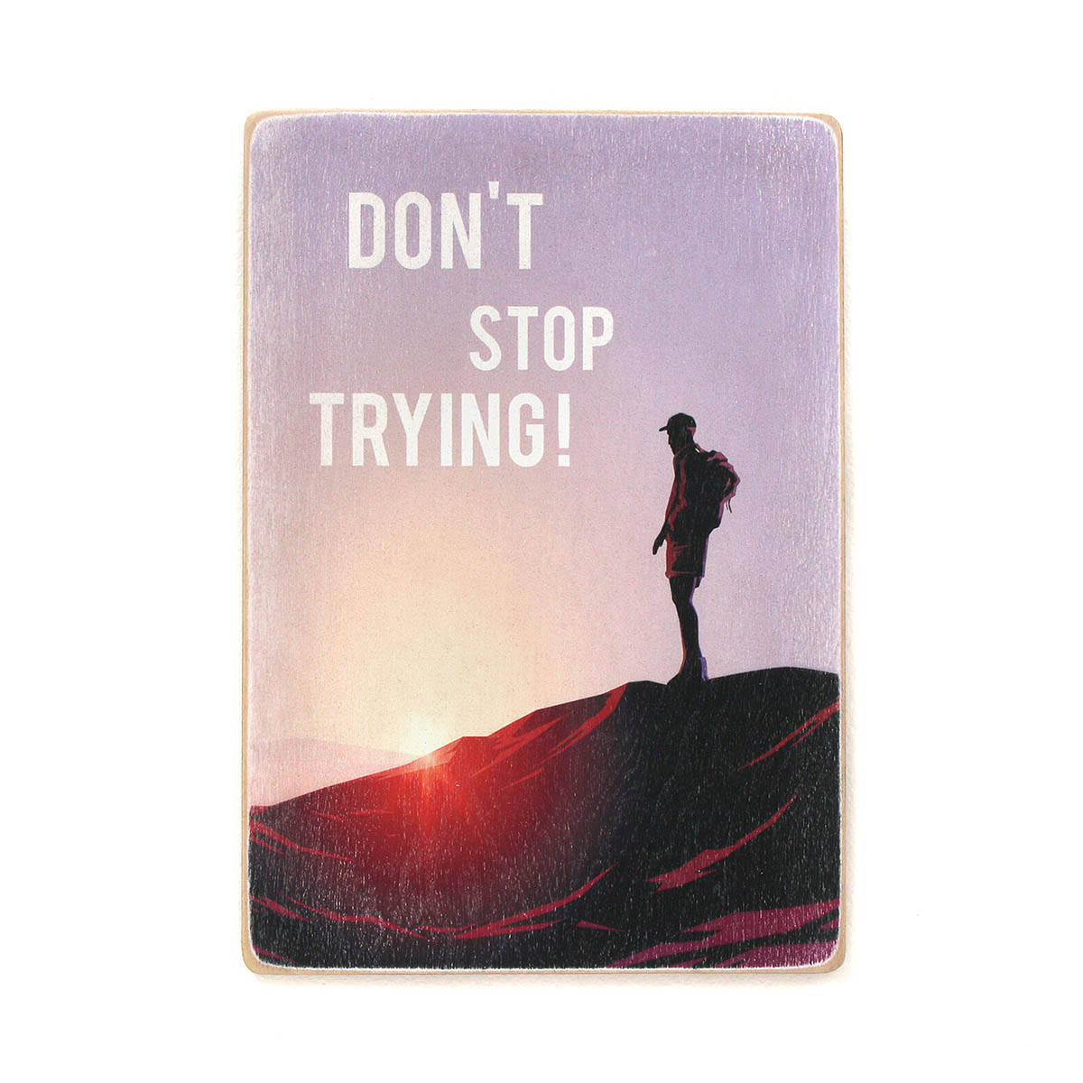 

Деревянный постер "Don’t stop trying!"