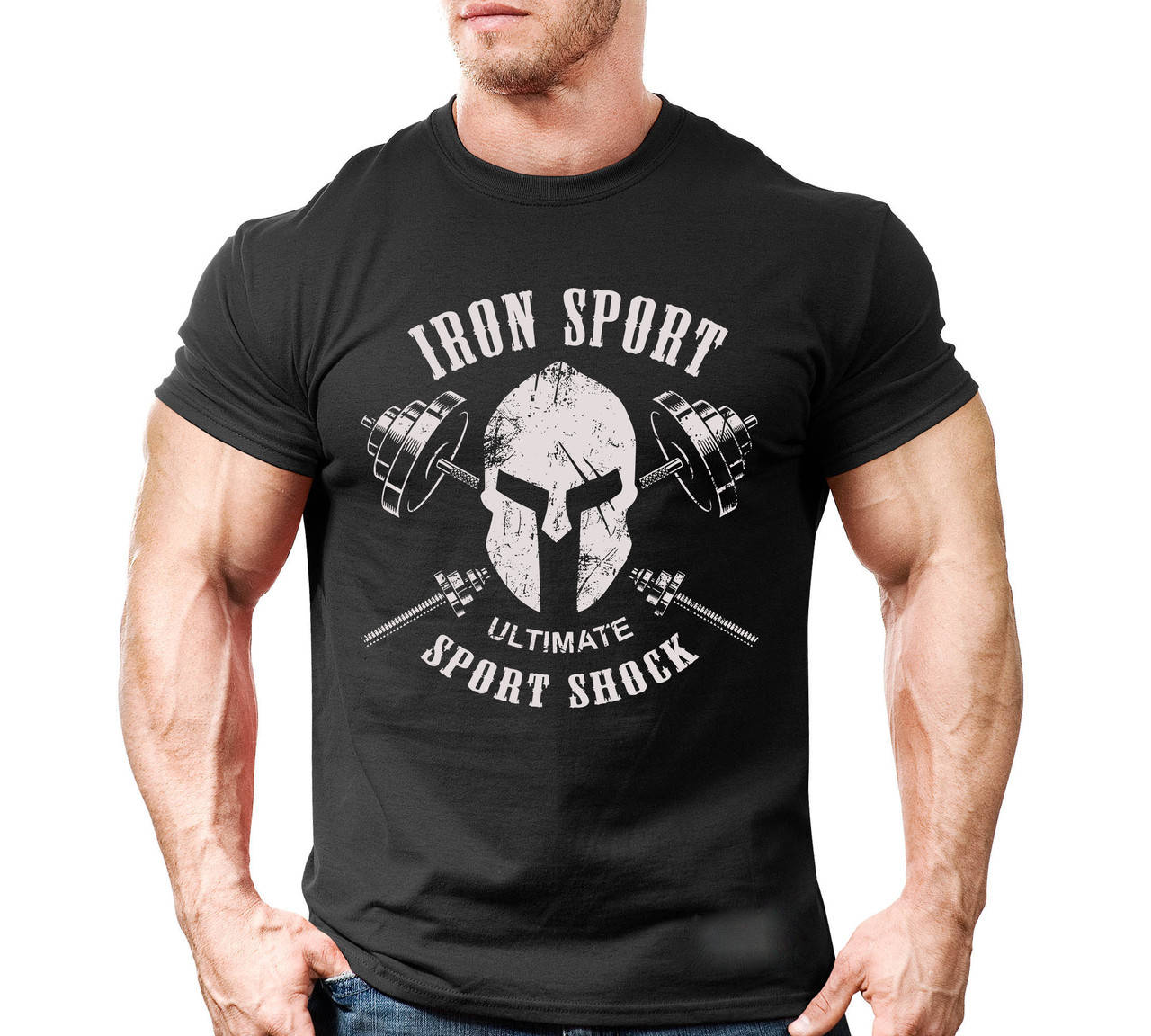 

Футболка для бодибилдинга IRON SPORT (разные цвета) M, Черный