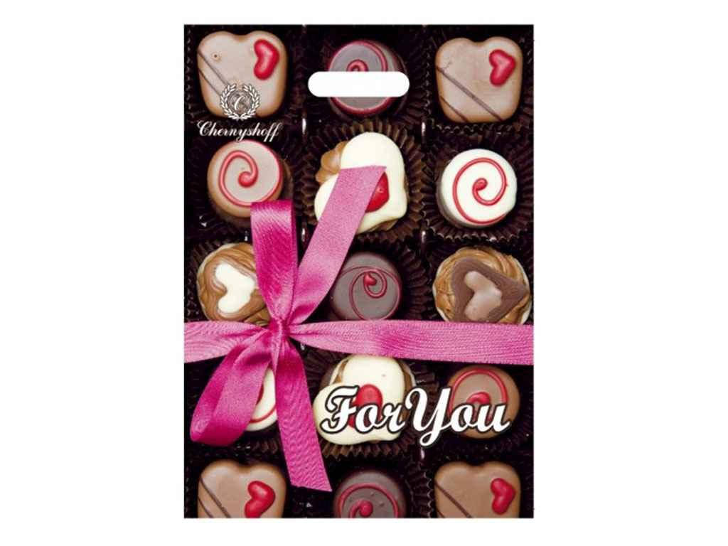 

Пакет з прорізною ручкою Конфетки 220*300 (50 шт в уп) ТМ ПЛАСТИК ПАК