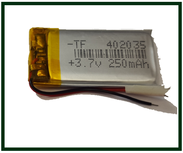 

Аккумулятор с контроллером универсальный 35*20*4 (Li-ion, 3,7V, 250 mAh) поступление 2020 года