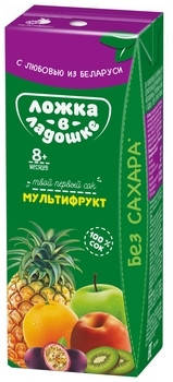 

Детский сок Ложка в ладошке 200мл от 5 мес Мультифруктовый