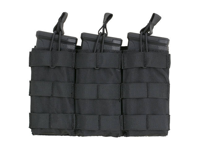 

Тройной открытый подсумок для магазинов 5.56 - Black [8FIELDS] (для страйкбола)