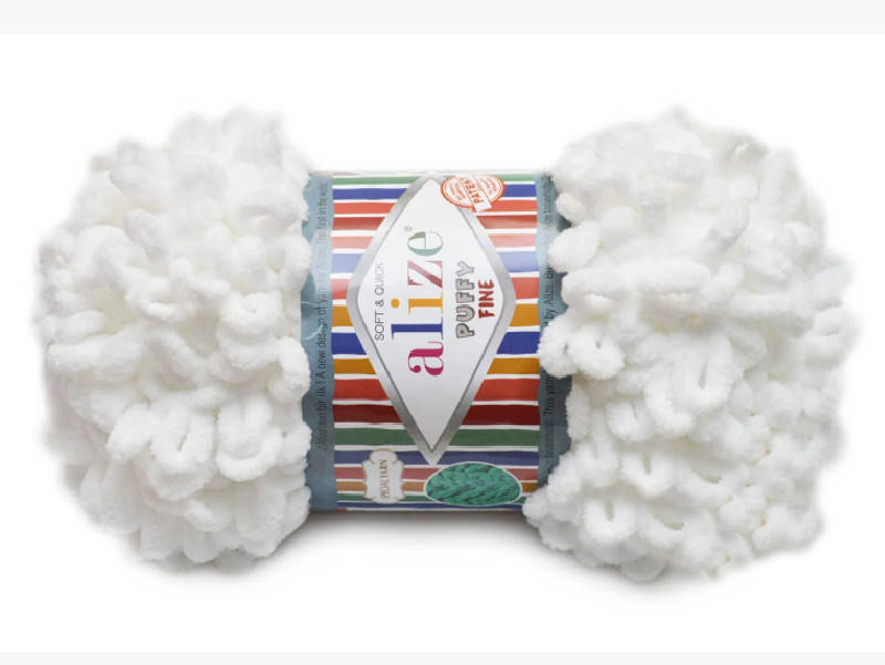 

Alize Puffy Fine NEW, Белый №55