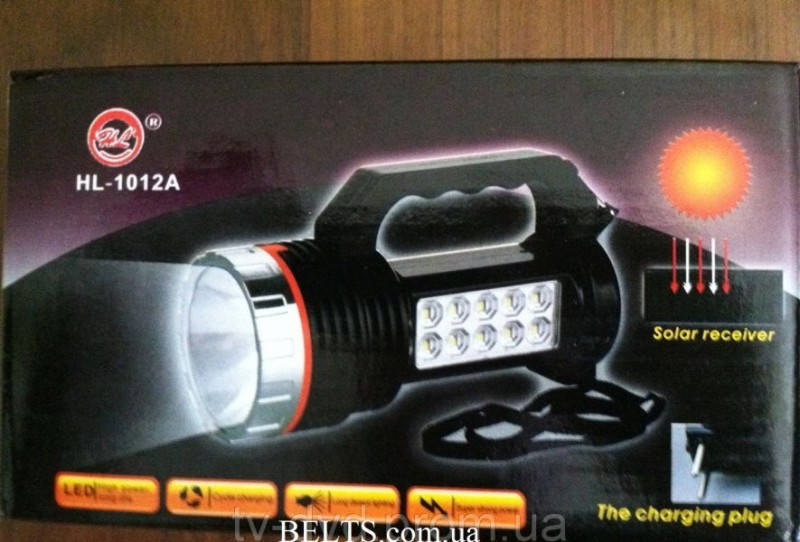 

Фонарь аварийный HL-1012 с солнечной батареей, Emergency Lamp With Solar Battery HL-1012, светодиодная лампа
