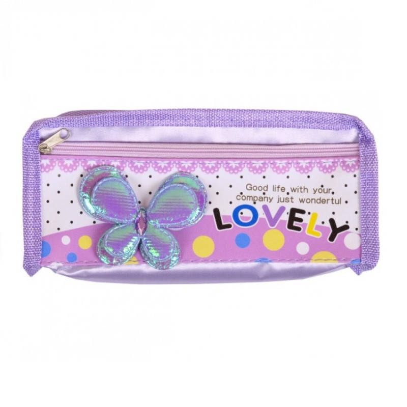 

Пенал-косметичка 2 отделения "Lovely" фиолетовый 9052