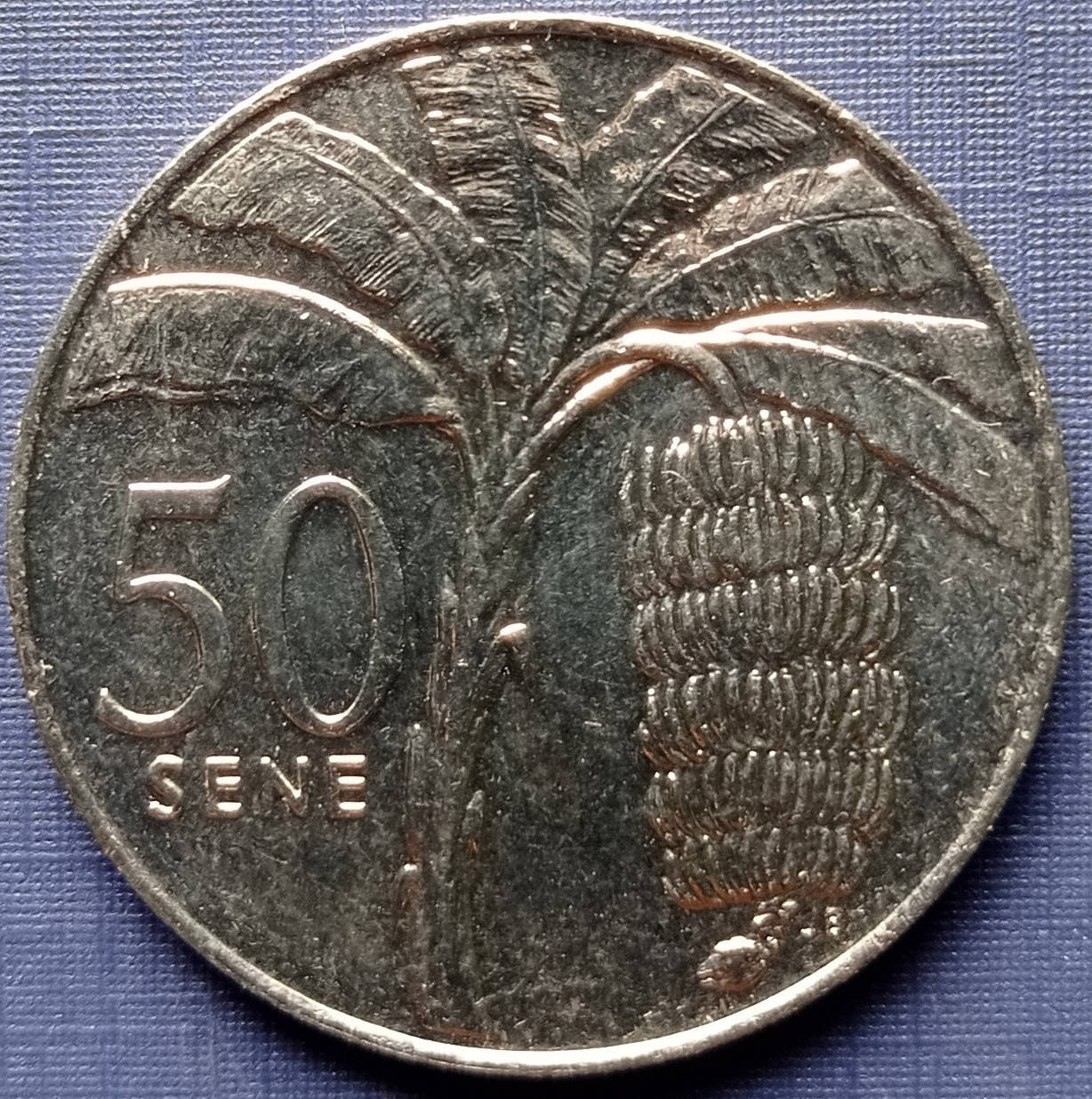 

Монета 50 сене Самоа 2002 флора тропические фрукты бананы