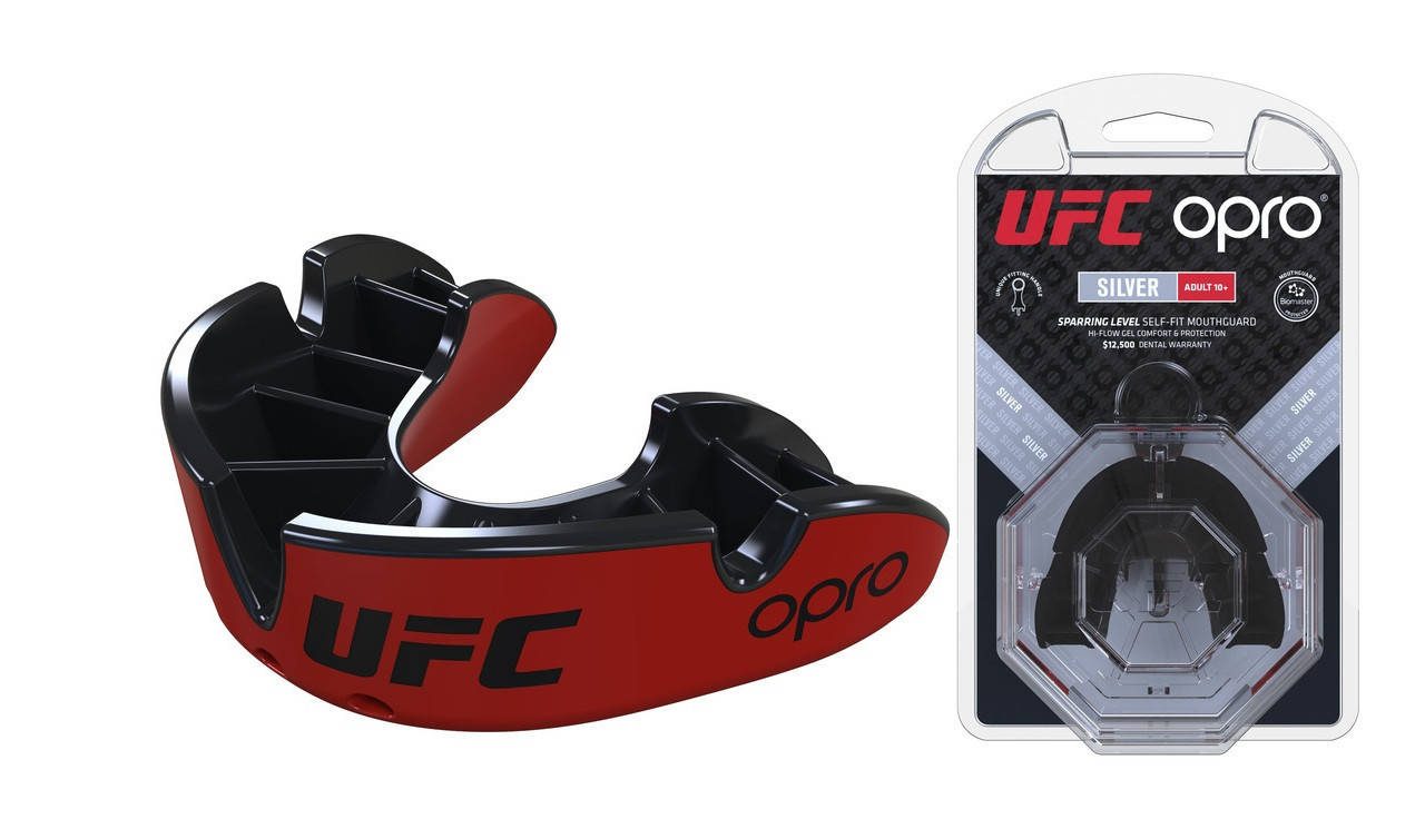 

OPRO Капа боксерская UFC Adult 10+ Silver Red\Black