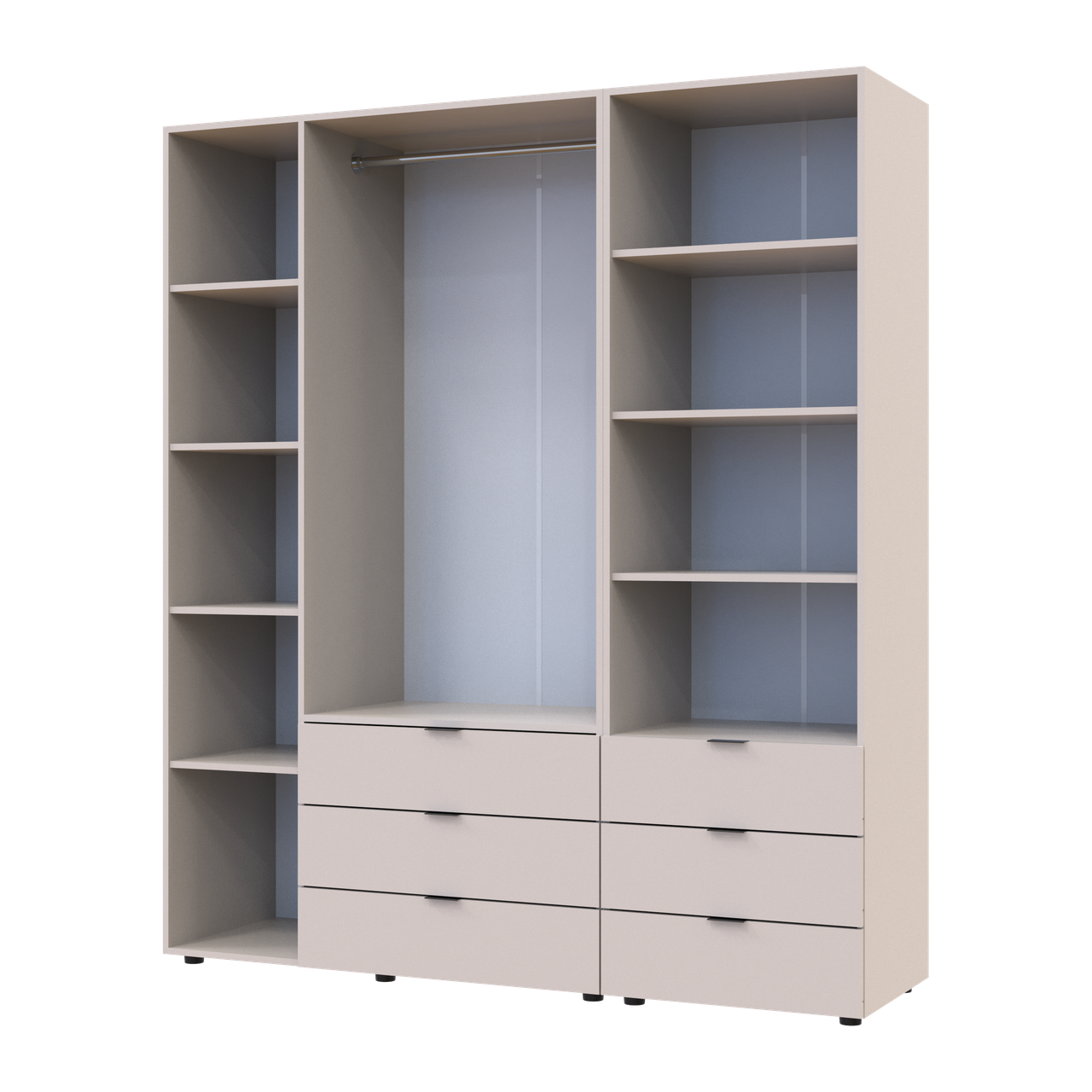 Шафа для одягу Doros Гелар Кашемір 3ДСП з пеналом 176.2х49.5х203.4 (42005175) 4