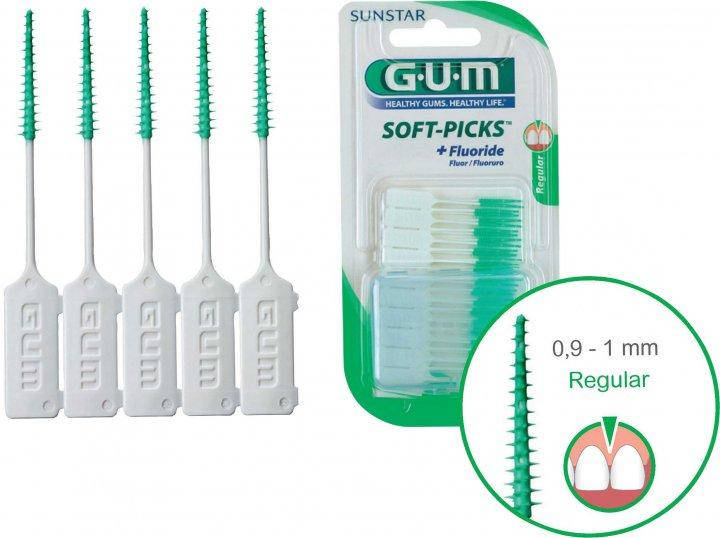 

Набор межзубных щёток с фторидом GUM Soft Picks