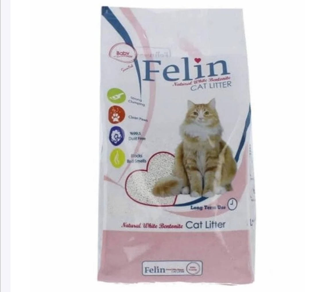 

Felin наполнитель для котов бентонит аромат пудра, 10 кг