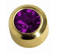 

Серьги для прокола ушей размер мини Февраль Аметист - M202Y