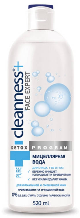 

Міцелярна вода Cleanness+ 240мл норм. та комб. Шкіри