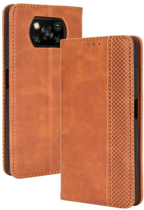 

Чехол книжка RetroLine Xiaomi Poco X3 Pro Коричневый