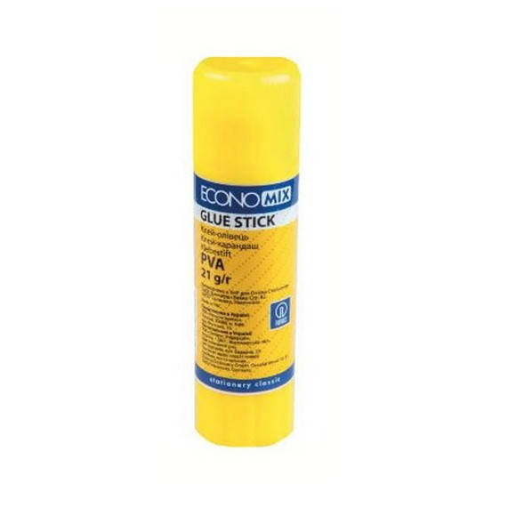 

Клей-карандаш сухой "Economix" PVA E41204, 21гр.