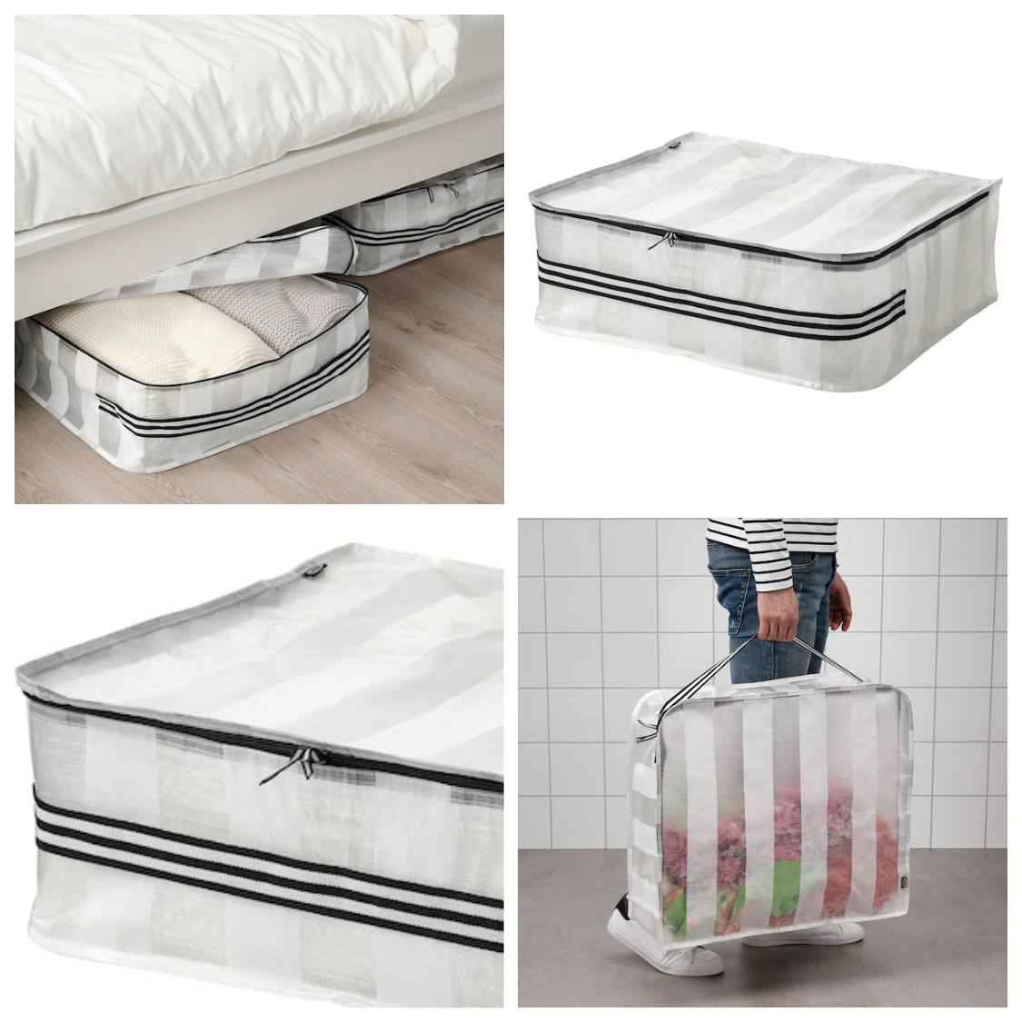 

Универсальная прочная сумка для хранения вещей IKEA GÖRSNYGG 55x49x19 см органайзер для одежды ИКЕА ГЕРСНЮГГ, Белый