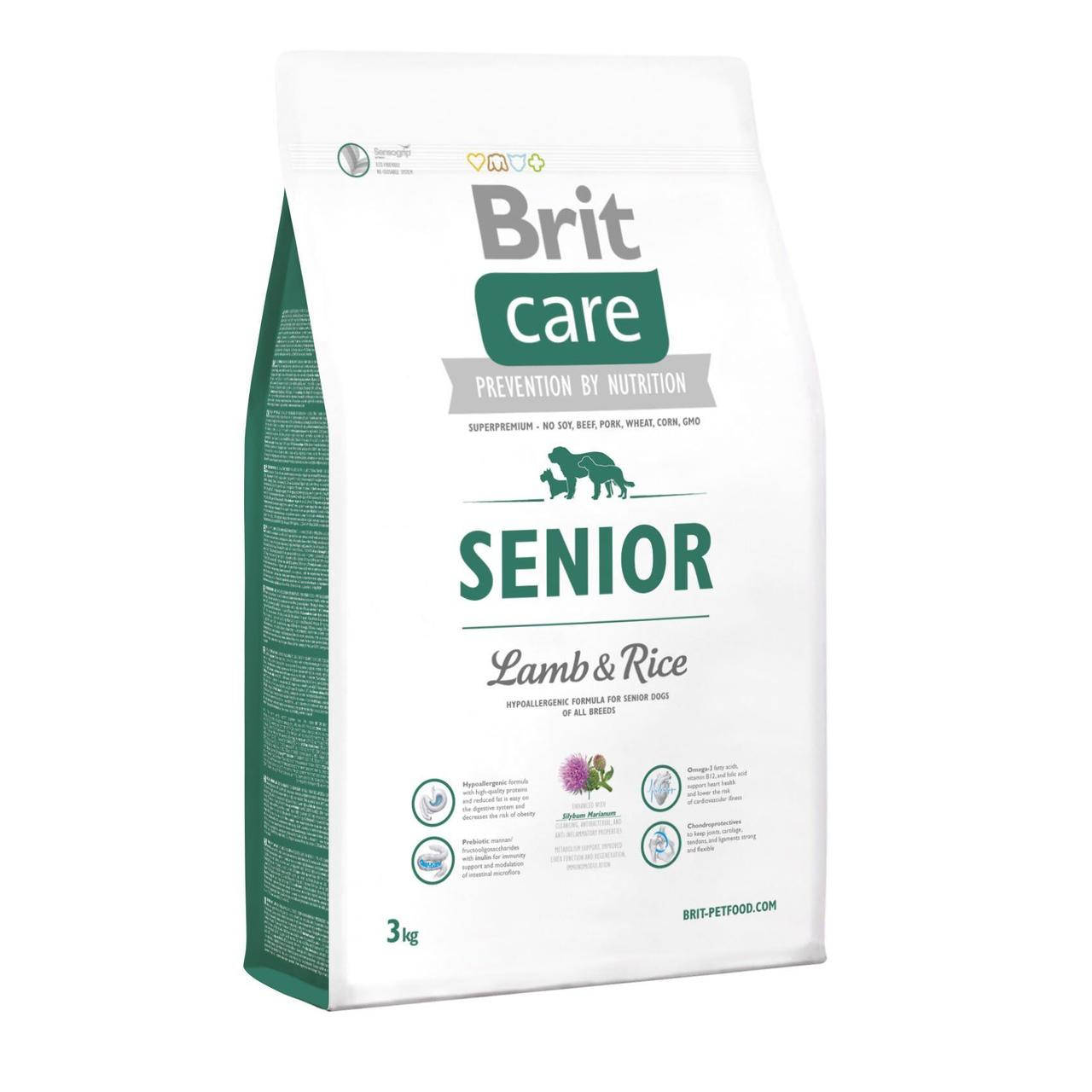 

Brit Care Senior lamb & Rice 3кг- корм с ягненком для стареющих собак
