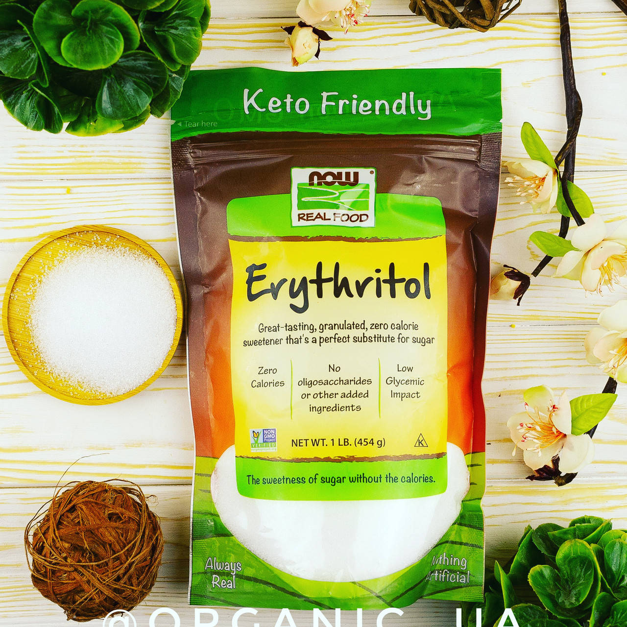 

Now Foods, Real Food, органический эритритол, 454 г