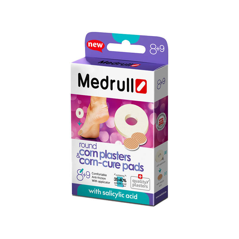 

Круглые мозольные пластыри + защитные диски Medrull. 8 шт