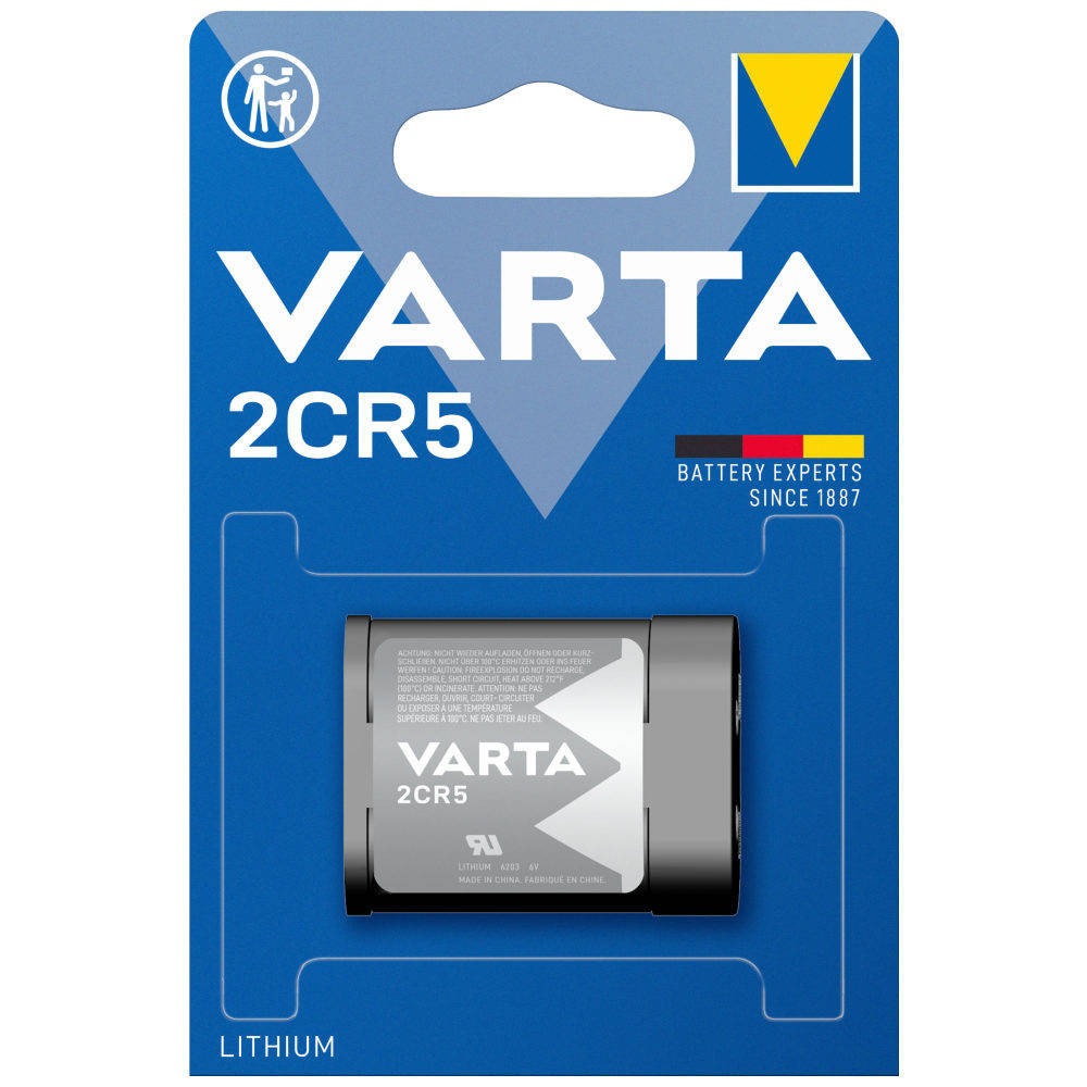 

Батарейка VARTA Lithium Cell 6V 2CR5