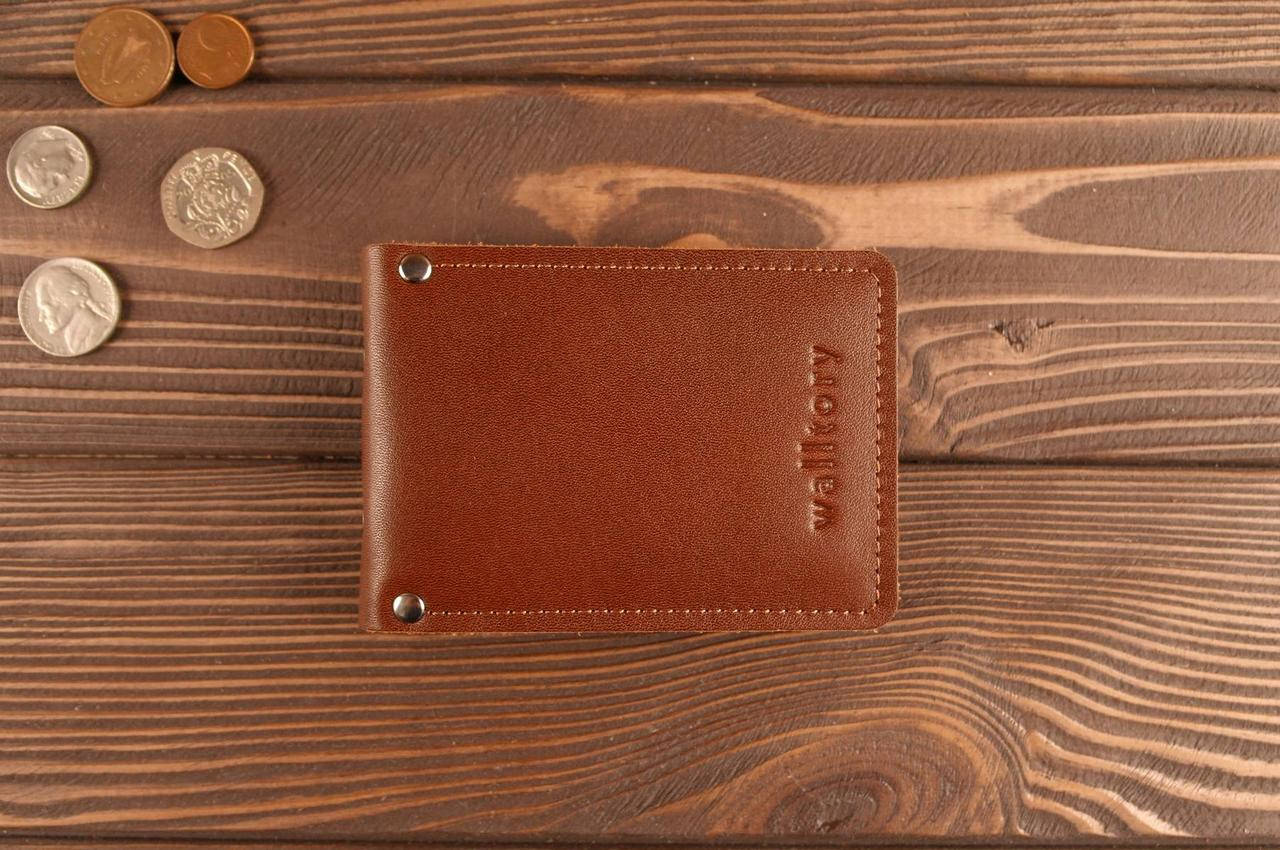 

Обложка для прав / ID-карты /нового паспорта (коричневая гладкая кожа), Коричневый