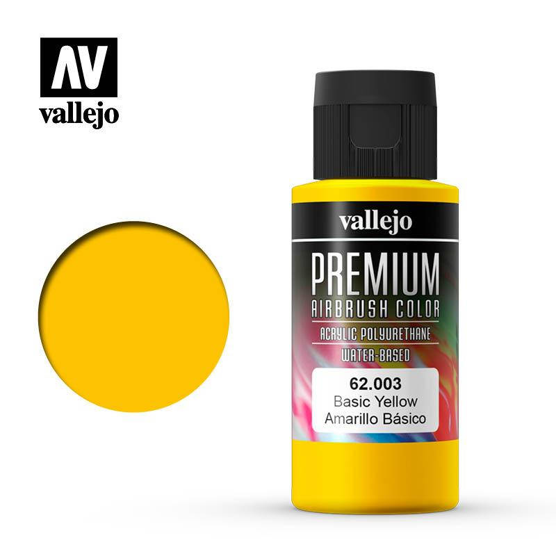

Базовый желтый. Акрил-полиуретановая краска 60 мл. VALLEJO PREMIUM COLLOR 62003