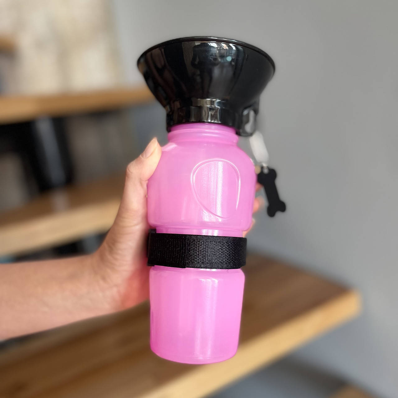 

Поилка для собак Doggy Bottle с чашей 600мл, Розовый