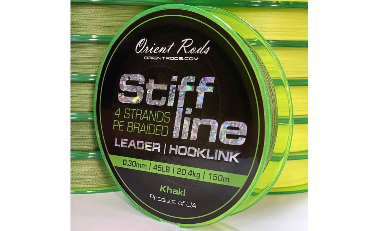 

Карповый шнур (шок лидер) Orient Rods Stiff Line Leader / Hooklink Shock Leader, Хаки