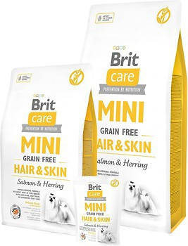 

Корм Brit Care GF Mini Hair&Skin (для собак малых пород) здоровая кожа и шерсть 7 кг